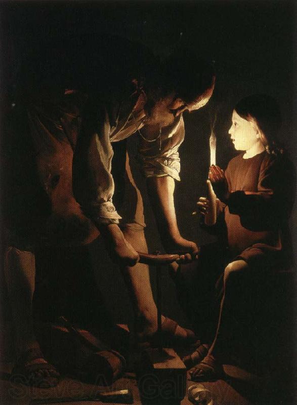 LA TOUR, Georges de Christ with Saint Joseph in the Carpenter's Shop